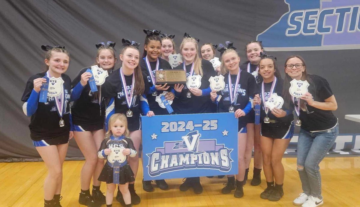 Congratulations to our 2025 Class C Winter Cheerleading Sectional Champions! Good luck at the #NYSPHSAA Competitive Cheerleading State Championships March 8th! #SecVCheer