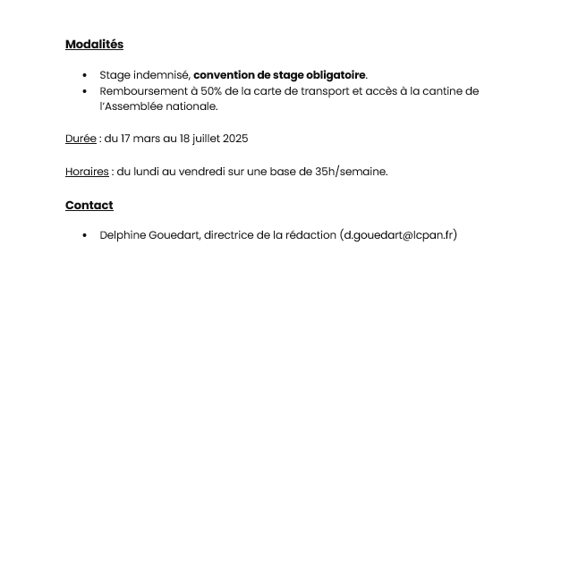 [STAGE] Vous êtes étudiant(e) en école de journalisme, en licence, en master, en année de césure (L3/M1), et la vie politique et parlementaire vous passionne ? Rejoignez <a href="/LCP/">LCP</a>. #Stage #DirectAN