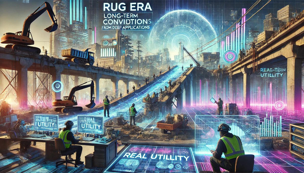 The rug era is dead—real utility is back in play. Long-term narrative wins. Building and deep research are the real meta.

Infra fatigue is setting in and the focus shifts to applications. 

Execution over speculation. The market shows it today.