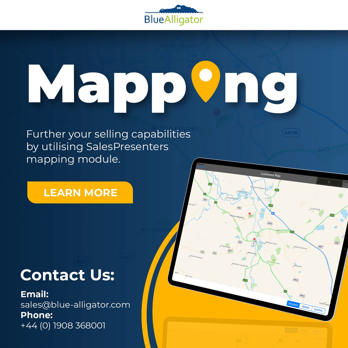 BlueAlligator_'s tweet photo. 🚀 Boost sales with SalesPresenter’s Mapping Module! Locate customers, maximize opportunities &amp; generate extra orders on the go.

Contact Us: https://t.co/CAeamVxtcy

#SalesSuccess #SalesTech #EcommerceGameChanger https://t.co/JTlmP4M71y
