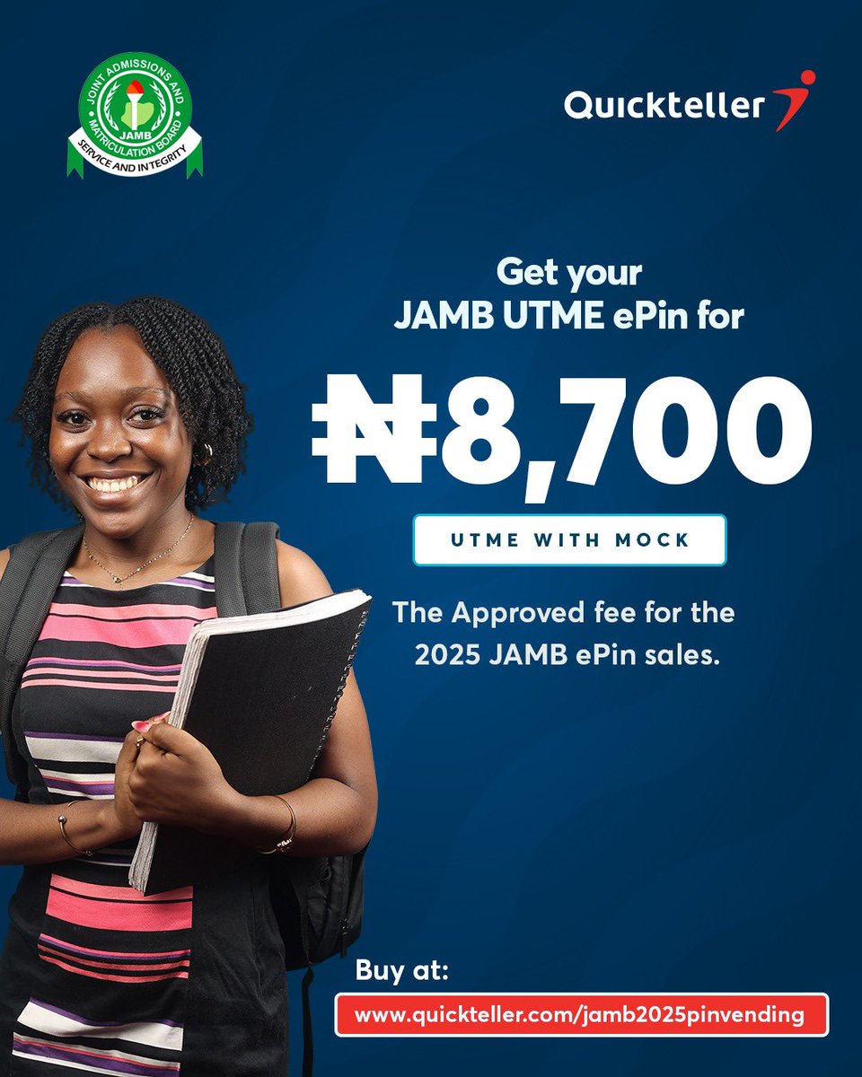 Looking to get your JAMB ePIN on Quickteller?

Here’s how to do it in 4 simple steps.