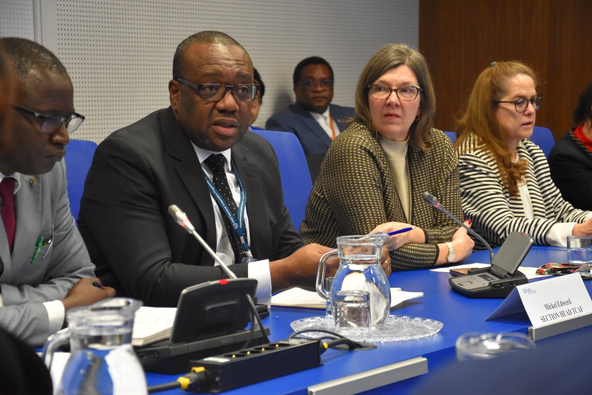 IAEATC's tweet image. From 17-21 February, representatives from 🇧🇼Botswana, 🇬🇭Ghana and 🇲🇷Mauritania are attending an @iaeaorg meeting to explore health financing and to draft bankable documents designed to support efforts to establish or expand their #radiotherapy services