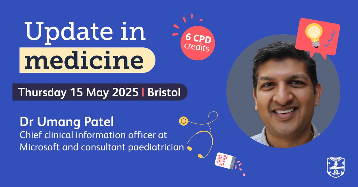 We're thrilled to announce that Dr <a href="/UmangPatel1/">Umang Patel</a>, chief clinical information officer at <a href="/Microsoft/">Microsoft</a> and paediatrician, will join us at our #RCPUpdate conference in Bristol to discuss raising genAI responsibly.

Reserve your place today: ow.ly/6wxo50UVzkR