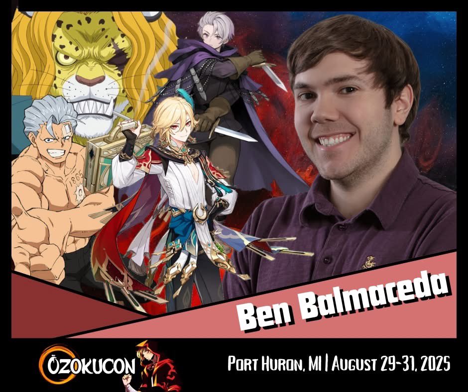 Ōzokucon (@ozokucon) on Twitter photo GUEST ANNOUNCEMENT| VOICE ACTOR
BEN BALMACEDA (<a href="/benbevoicing/">Ben Balmaceda</a>)
+ Andy
+ Kaveh
+ Travis
+ Moze
+ Zohakuten
+ Pedro GUEST ANNOUNCEMENT| VOICE ACTOR
BEN BALMACEDA (<a href="/benbevoicing/">Ben Balmaceda</a>)
+ Andy
+ Kaveh
+ Travis
+ Moze
+ Zohakuten
+ Pedro