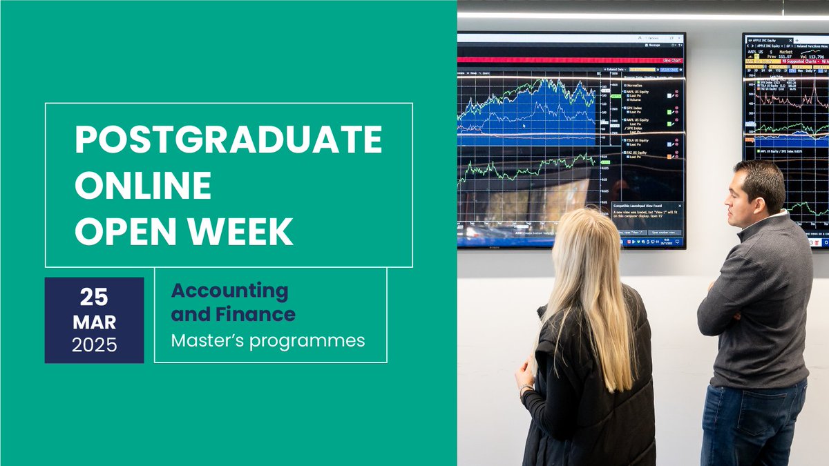 📈Looking for a general or specialist course to propel your career in finance?

Join our #Postgraduate #OpenWeek #webinar to find out more about the #FinanceMasters programmes at the <a href="/LivUni/">University of Liverpool</a> Management School.
📅Tue 25 Mar
🕛12pm (UK time)

Sign up ⬇️
shorturl.at/ekTIT