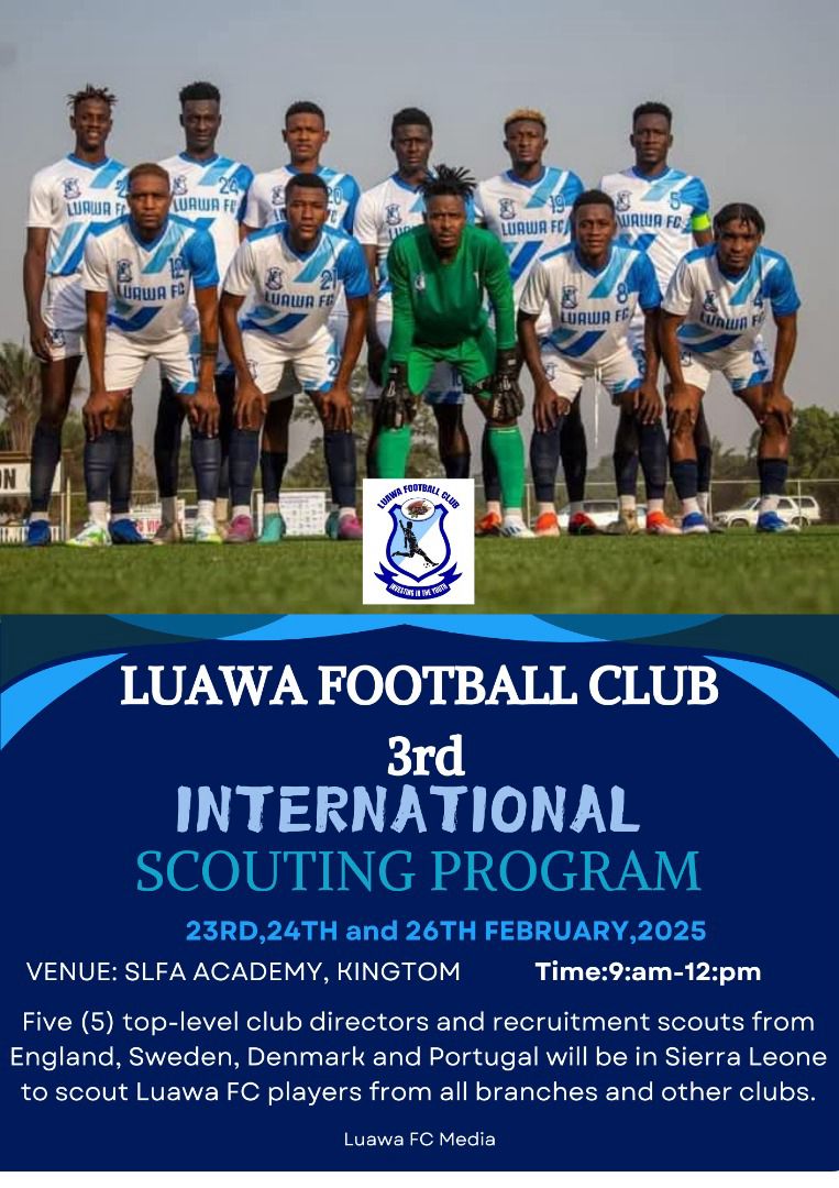 We are showcasing our talents again.  Luawa FC is the most legitimate pathway. #football