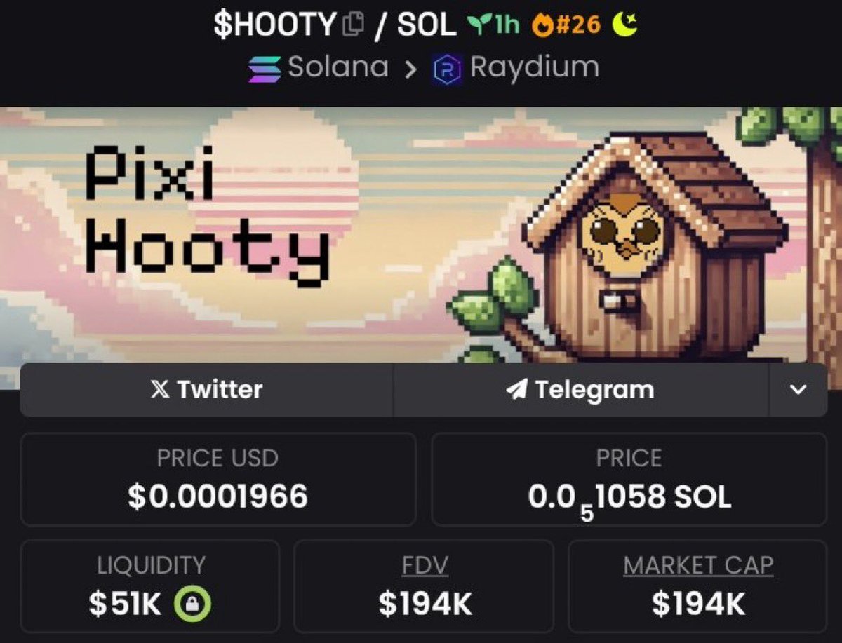 TokenTycoon01's tweet photo. ALPHA⬇️

Shared $hooty at $194k mcap in my private tg 🎯

You might lose money if you buy this coin now❗️

Dm to join my private tg so you buy coins at the perfect price and make profits.

$barron $kenji #wizo $deep $arc #FartCoin #GRIFFAIN $hooty $trump $pepper #popcat $Jup https://t.co/XOeabNLSgy