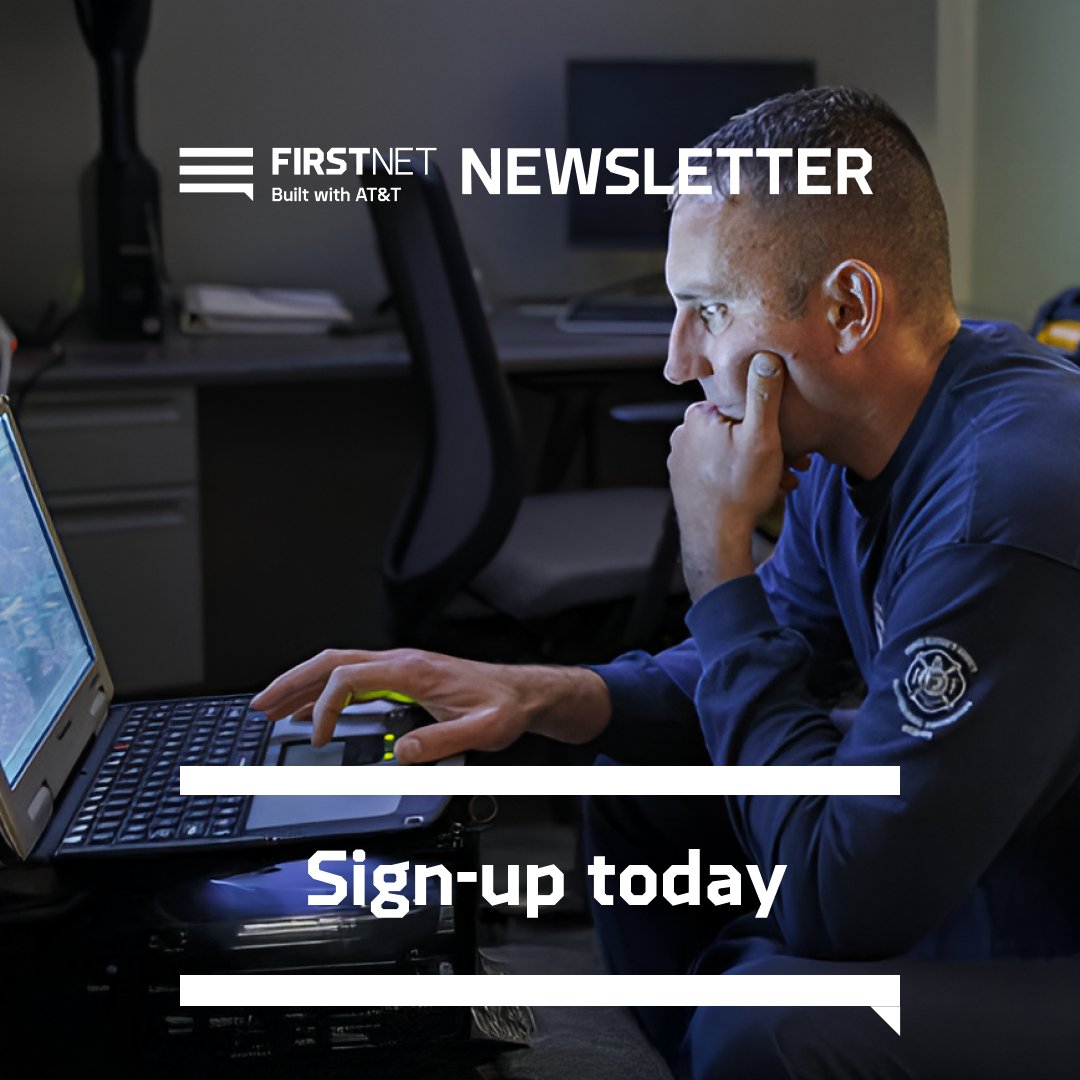 FirstNet's tweet photo. As we support more first responder connections than ever, this month's #FirstNetNewsletter levels up your knowledge of our free online resources and over 180 deployable assets at your team's disposal. Sign up and learn more: https://t.co/JYXdeo8YJa #FirstResponser #Innovation https://t.co/VaLIZhfpbV