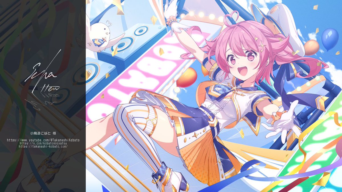 小鳥遊こばと　様
2nd Original Song『 僕らのFuture Song!! 』

イラストを担当させていただきました。
MVではこの衣装で素敵な歌と一緒に動いてますので是非。

3Dお披露目LIVEおめでとうございます。