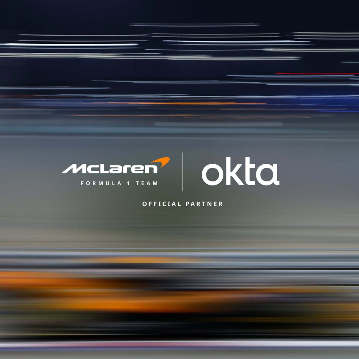 okta's tweet photo. Fasten your seatbelts. We’re one step closer to hitting the track with @McLarenF1.  🛣🚦 

Stay tuned 👀 https://t.co/RamawxlJt8