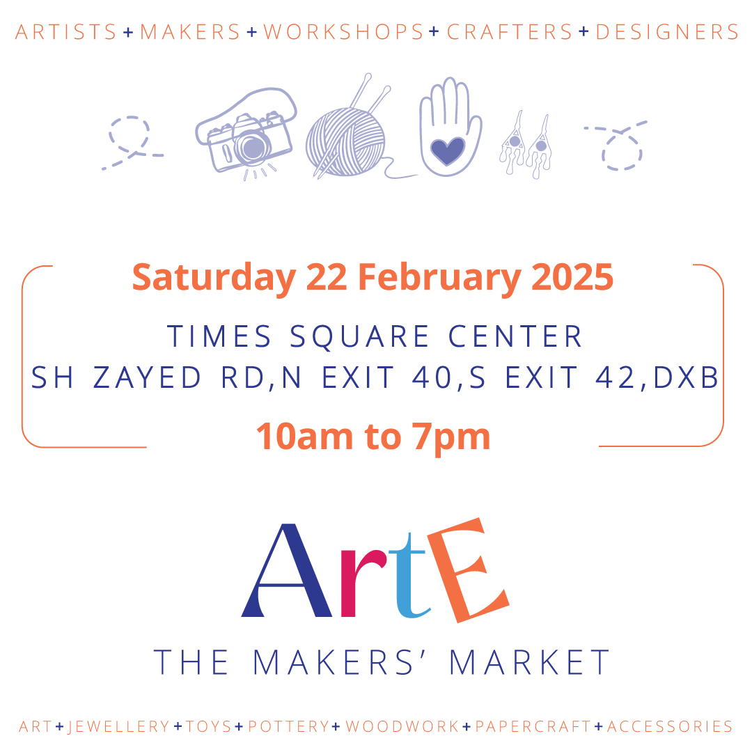 Mark your calendar! Come and find something extra special!

22 February 2025
10am to 7pm

PLACE <a href="/timessquaredxb/">Times Square Center</a>

Tap❤️if you're joining us!