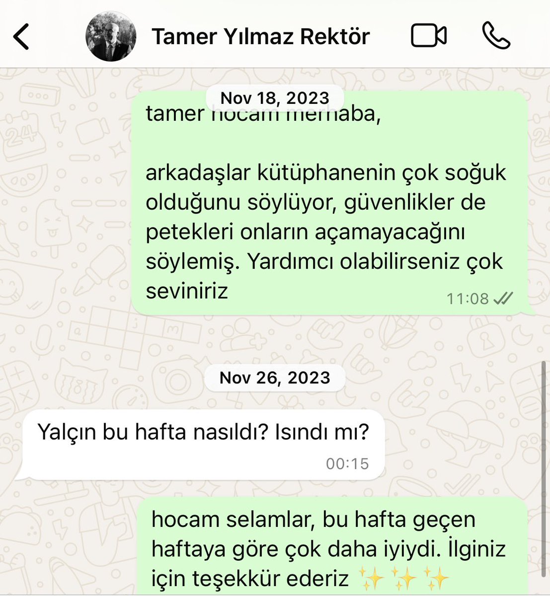 Kmf de bölüm ve sonrasında fakülte temsilcisiyken her sene kaloriferlerin yanması için Tamer hocaya yazmam gerekirdi, dışarısı içeriden daha sıcak derdi herkes. Okulda kaloriferler ilk önce kmf de yanardı bu yüzden🥲 

<a href="/proftameryilmaz/">Tamer Yılmaz</a> emekleriniz için teşekkürler hocam