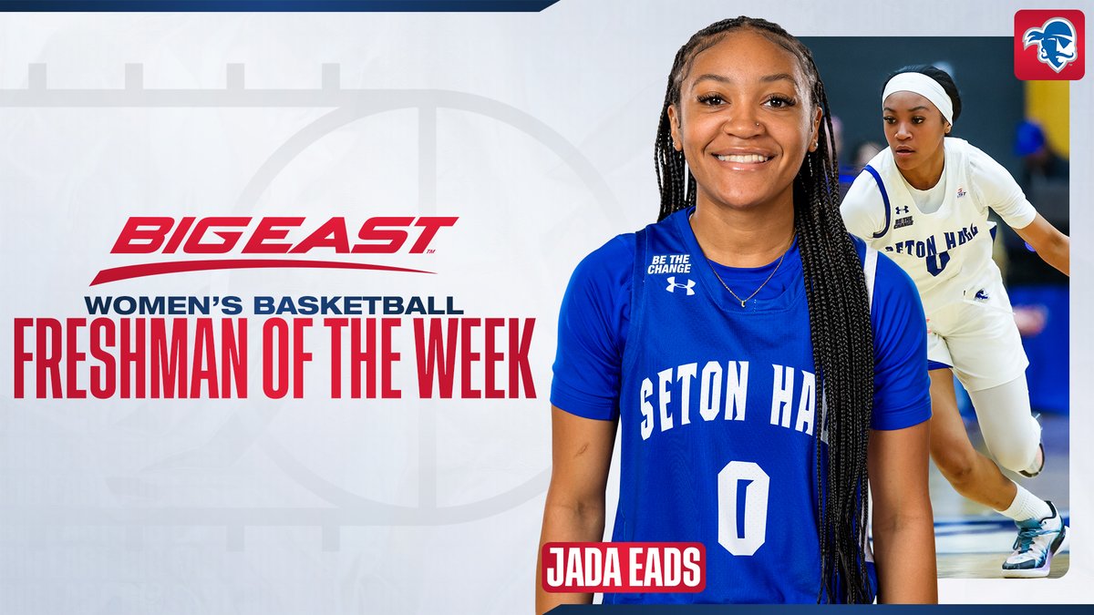 JADA IS BALLIN 🏀

<a href="/JadaBaller/">Jada Eads</a> averaged 19.5 points, 3.5 rebounds, and 2.0 steals while shooting 50% from the field in a 1-1 week for <a href="/SHUWBB/">Seton Hall Women’s Basketball</a>.