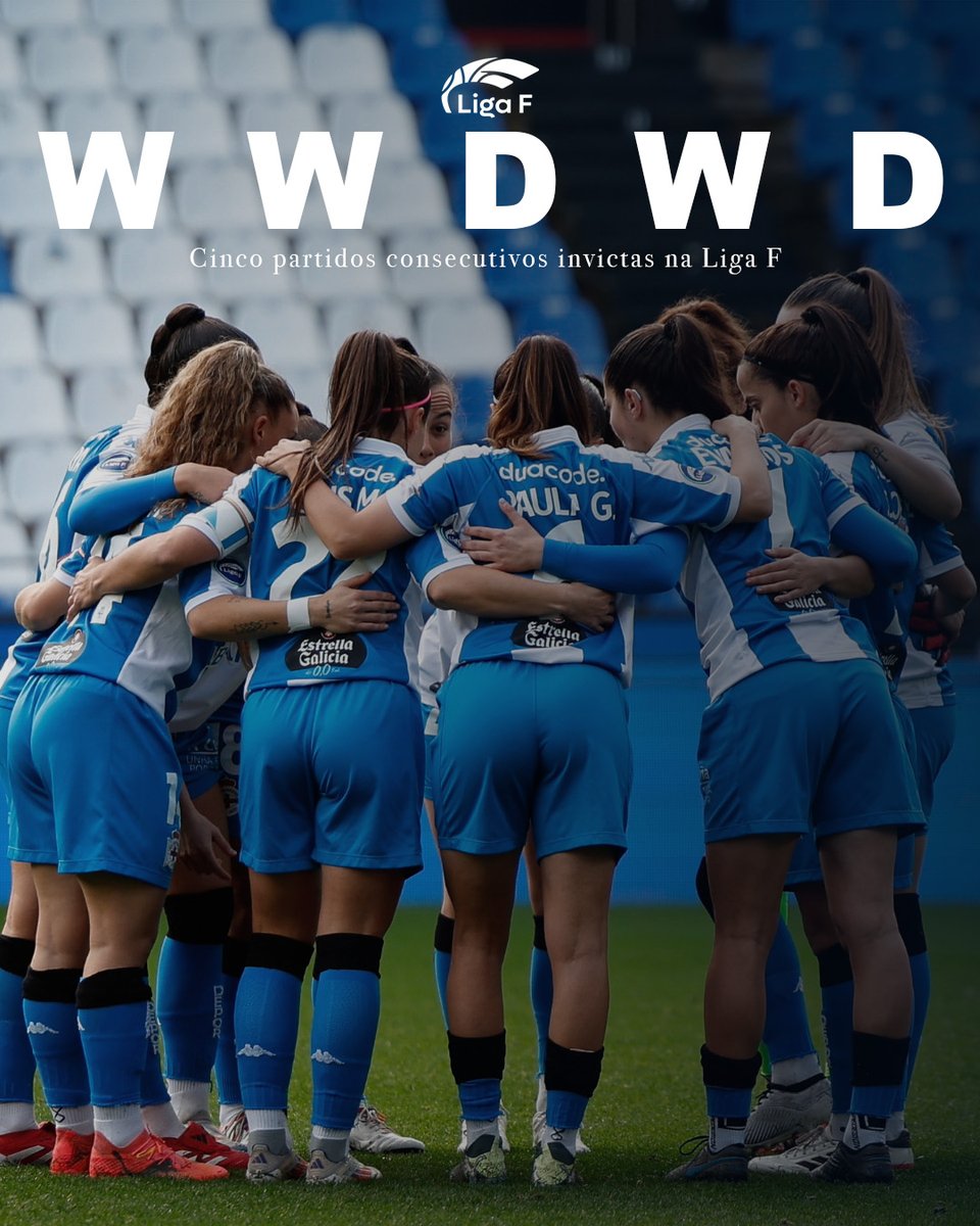 Cinco partidos consecutivos invictas na Liga F ✅