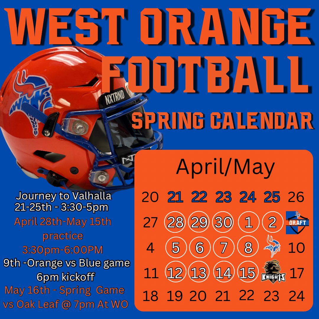 Spring Schedule set #Valhalla