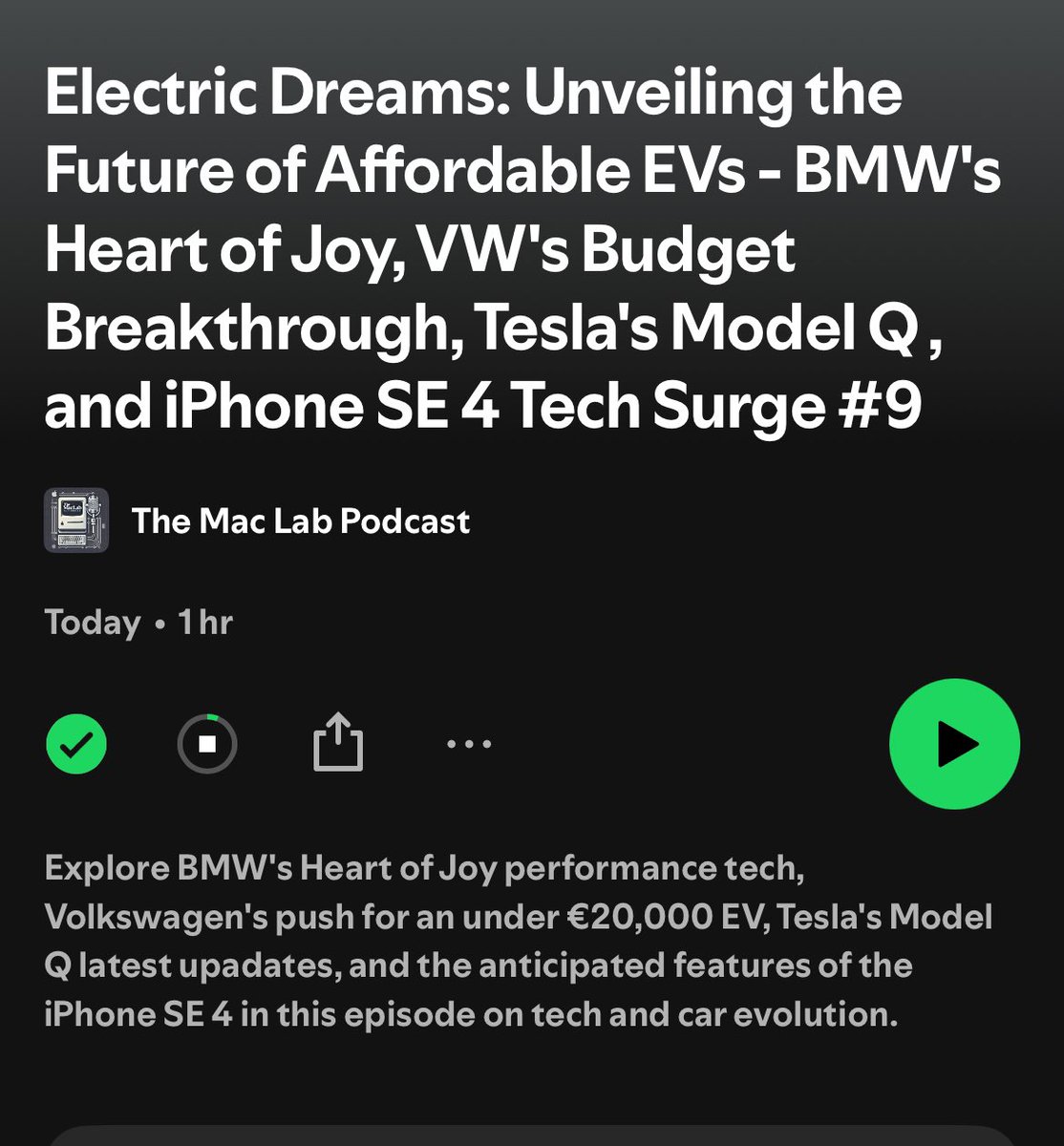 MacLabPodcast's tweet image. New Episode out now on Spotify!
open.spotify.com/episode/6oQ6j3…
#Spotify #podcasting #podcastandchill #podcasts #Podcasts #podcast