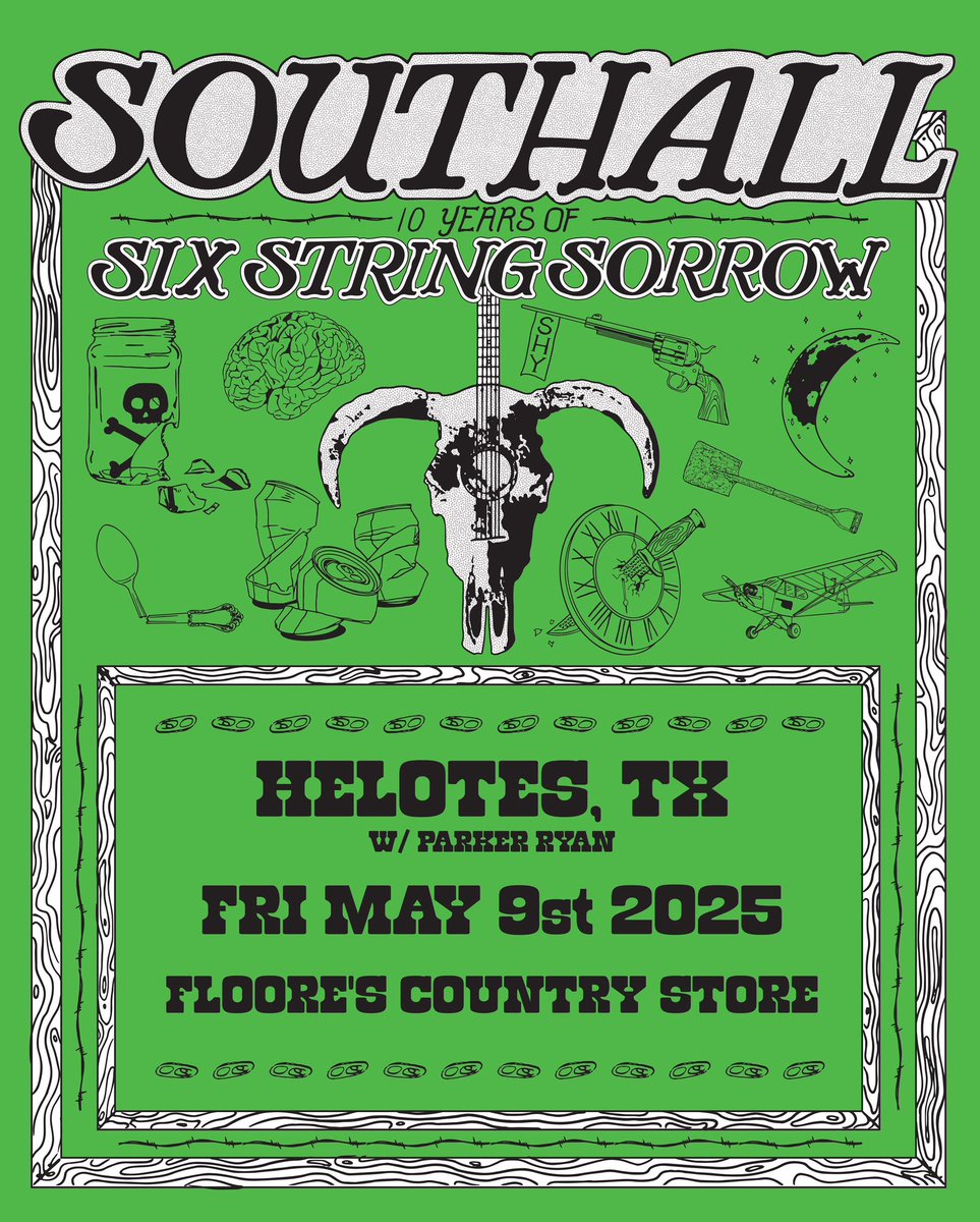 On Sale Now! Friday, May 9th! Southall returns to Floore’s on their Six String Sorrow Tour with special guest Parker Ryan. Get your tickets here: bit.ly/4i1E0jw
