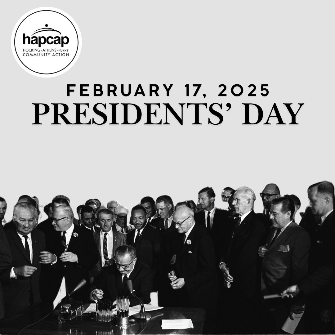 This Presidents' Day, we remember President Lyndon B. Johnson and his administration's efforts to eradicate poverty in America. 🙌 We remain dedicated to advancing his mission and serving Ohioans who are experiencing poverty. #PresidentsDay #Closed