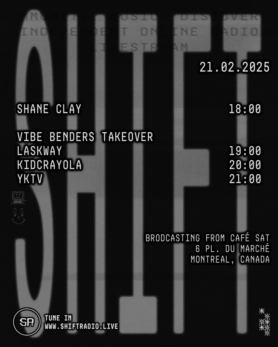 Vibebenders's tweet photo. Get ready for the ultimate Vibe Benders takeover! 🎧 Join us at Café SAT for our Shift radio episode on February 21st for an unforgettable night of beats and sounds. Catch us spinning live! Don’t miss out on the vibes. 🌟
#VibeBenders #MontrealNights #LiveMusic #DJTakeover https://t.co/U9Bjwaroog