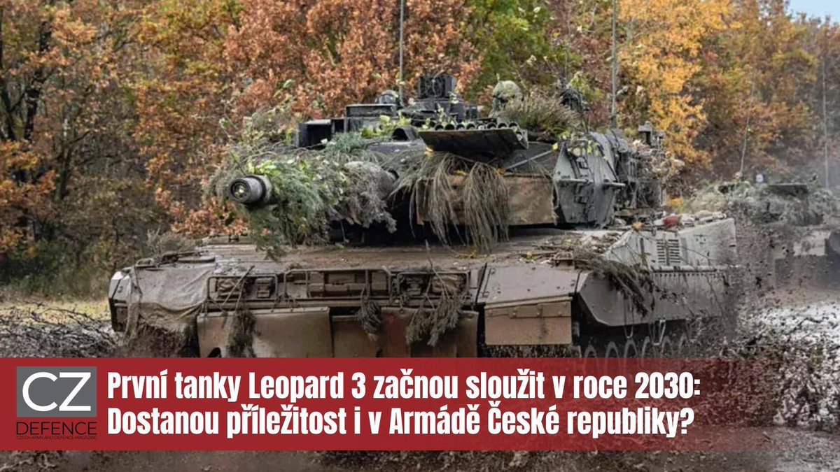 CzDefence's tweet photo. První tanky Leopard 3 budou sloužit od roku 2030. Dostane i Armáda České republiky možnost je zařadit do výzbroje? 🇨🇿⤵️

https://t.co/NbBgOapUri

 #Leopard3 #vojenskátechnika #ArmádaČR @ArmadaCR @ObranaTweetuje https://t.co/me5xUBMJ0W