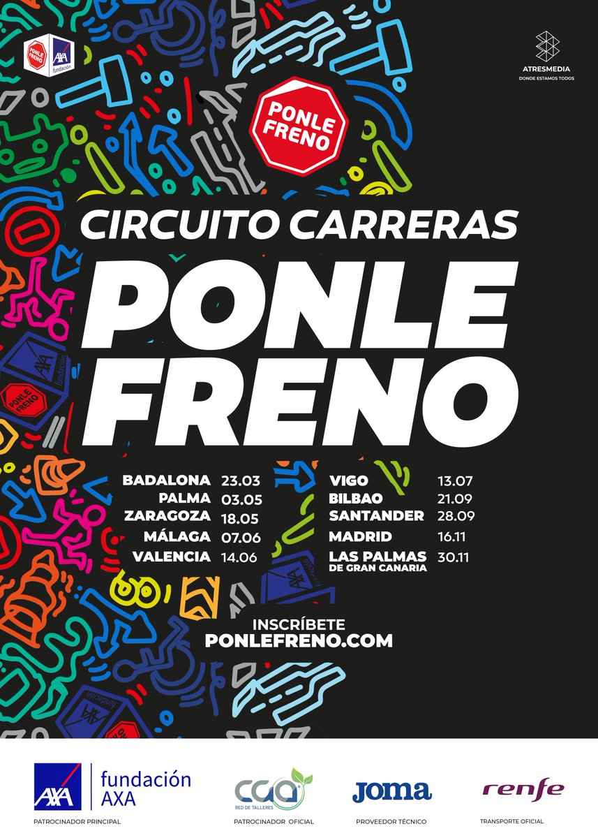 axatudela's tweet photo. Os presentamos el circuito de carreras Ponle Freno para este 2025 🏃‍♀️🏃‍♂️💪 @Ponle_Freno @FundacionAXA https://t.co/z6IAsxRAoD