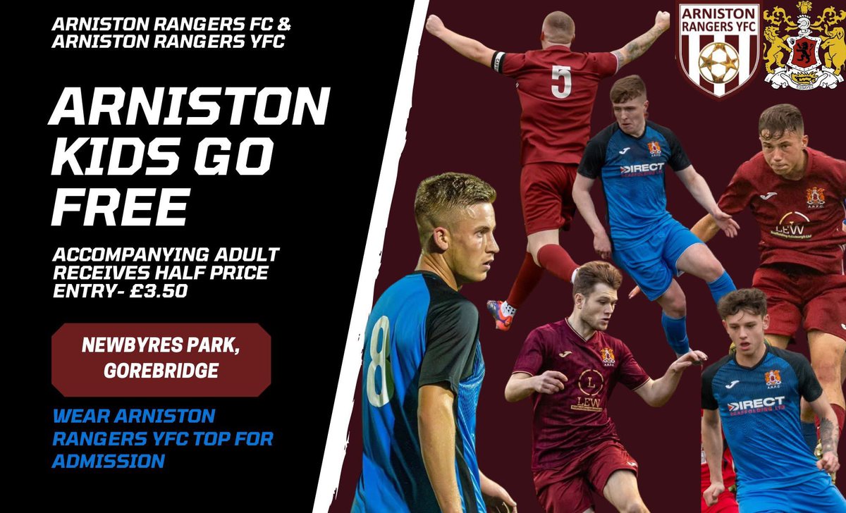 ARNISTON KIDS GO FREE
Arniston Rangers Youth Football Club 

Come and back the boys at home this weekend! Arniston Rangers YFC players go FREE and accompanying adult receives half price entry!

#monthearni