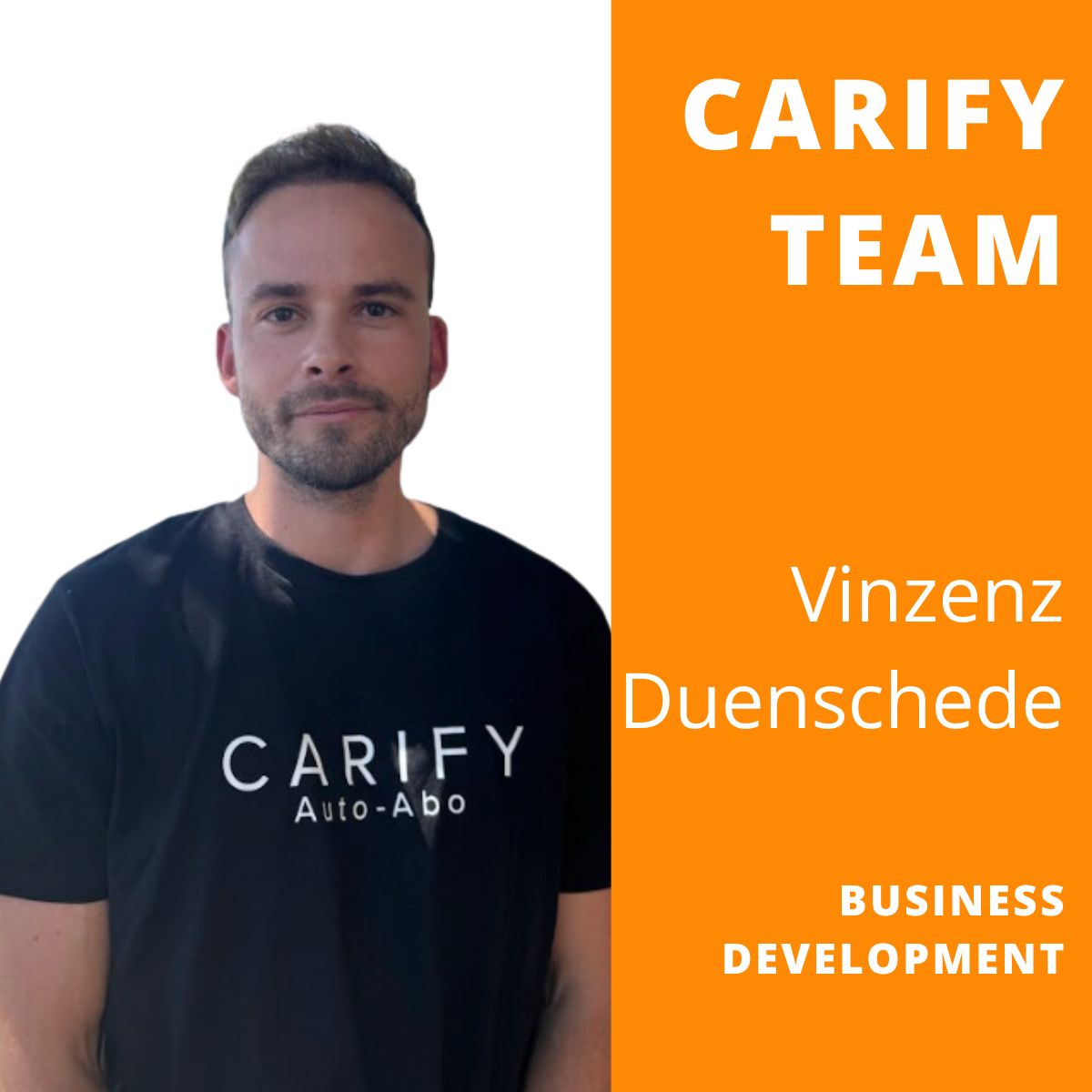 🔝 Vinzenz hat sich zum Ziel gesetzt, Individualmobilität für Unternehmen so einfach und kosteneffizient wie möglich zu gestalten, damit CARIFY zur ersten Wahl für alle wird, die Fahrzeuge nutzen möchten.⁠

🚨 Suchst Du eine günstige Mobilitätslösung? carify.com!⁠