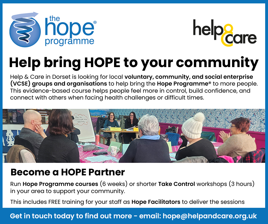 Help & Care (@helpandcare) on Twitter photo Join us in bringing HOPE to your community.
If you'd like to chat about options for your community or even co-create an offer using the HOPE resources, please contact us:
0300 111 3303
hope@helpandcare.org.uk
buff.ly/4c2qOZA
#LivingWellWithHOPE #HOPEProgramme Join us in bringing HOPE to your community.
If you'd like to chat about options for your community or even co-create an offer using the HOPE resources, please contact us:
0300 111 3303
hope@helpandcare.org.uk
buff.ly/4c2qOZA
#LivingWellWithHOPE #HOPEProgramme