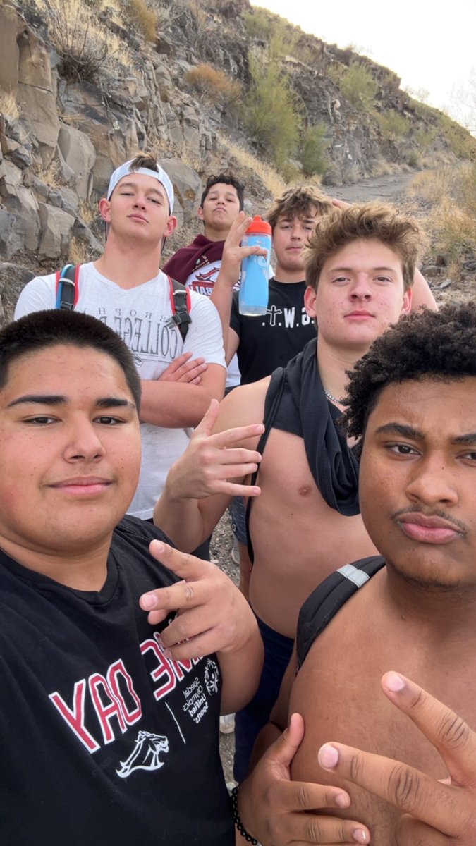 Took dem boys up a mountain!