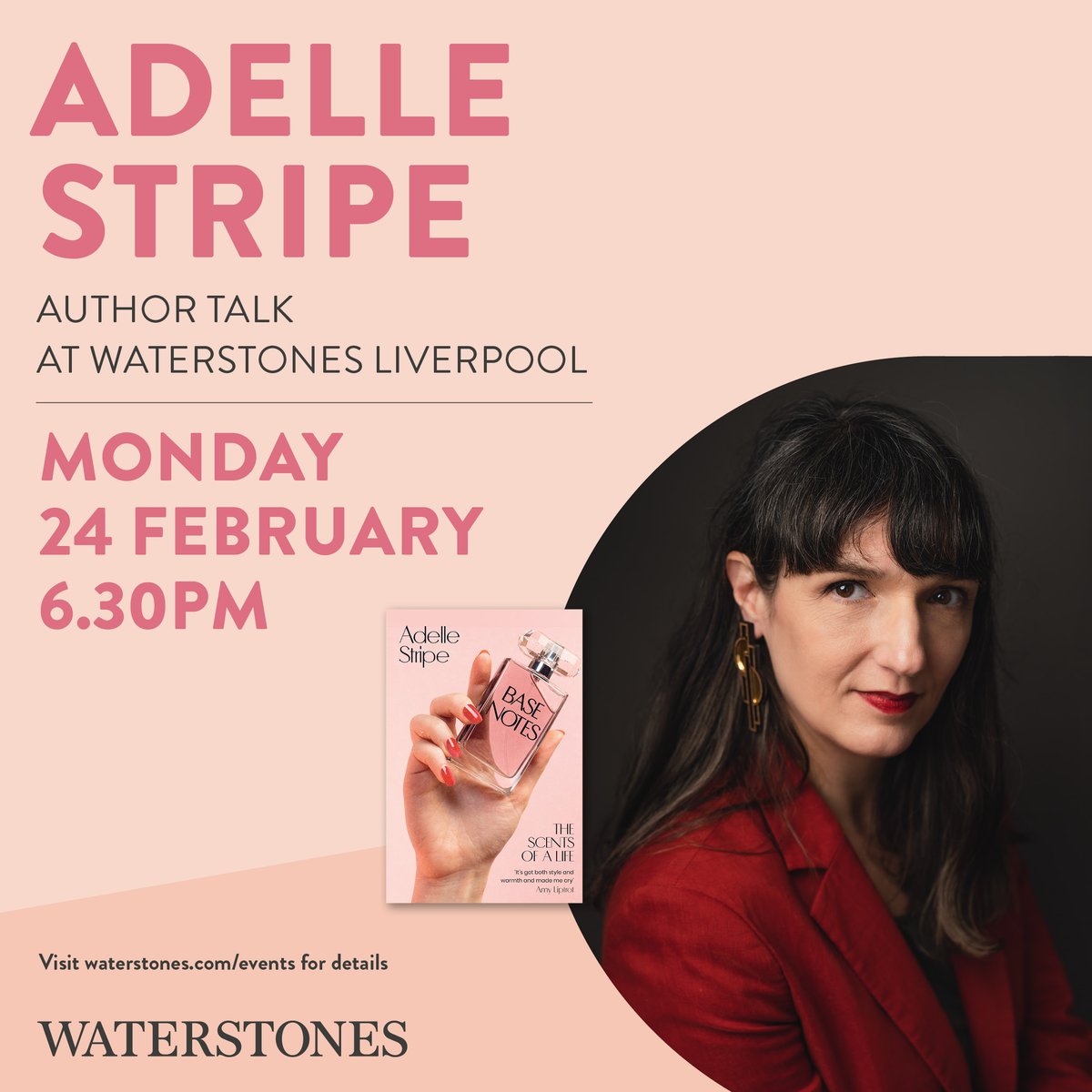 WaterstonesLPL's tweet image. Did you spot the ace review of #BaseNotes by Adelle Stripe in Saturday&apos;s @guardian ? - theguardian.com/books/2025/feb… Join us to hear Adelle discuss her brilliant memoir with @i_am_mill_i_am Mon 24th Feb - tickets etc 👉bit.ly/3Q3RNu8