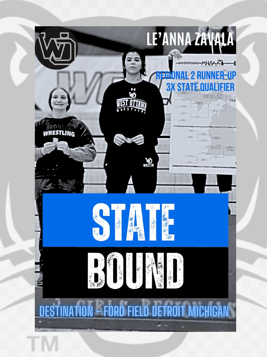 Congratulations to Le’Anna Zavala!

Le’Anna has officially punched her ticket to Ford Field, taking 2nd place in her region! This marks her 3rd time qualifying for the state tournament, and she’s looking to go 3 for 3 as a state placer. Way to go Le’Anna!