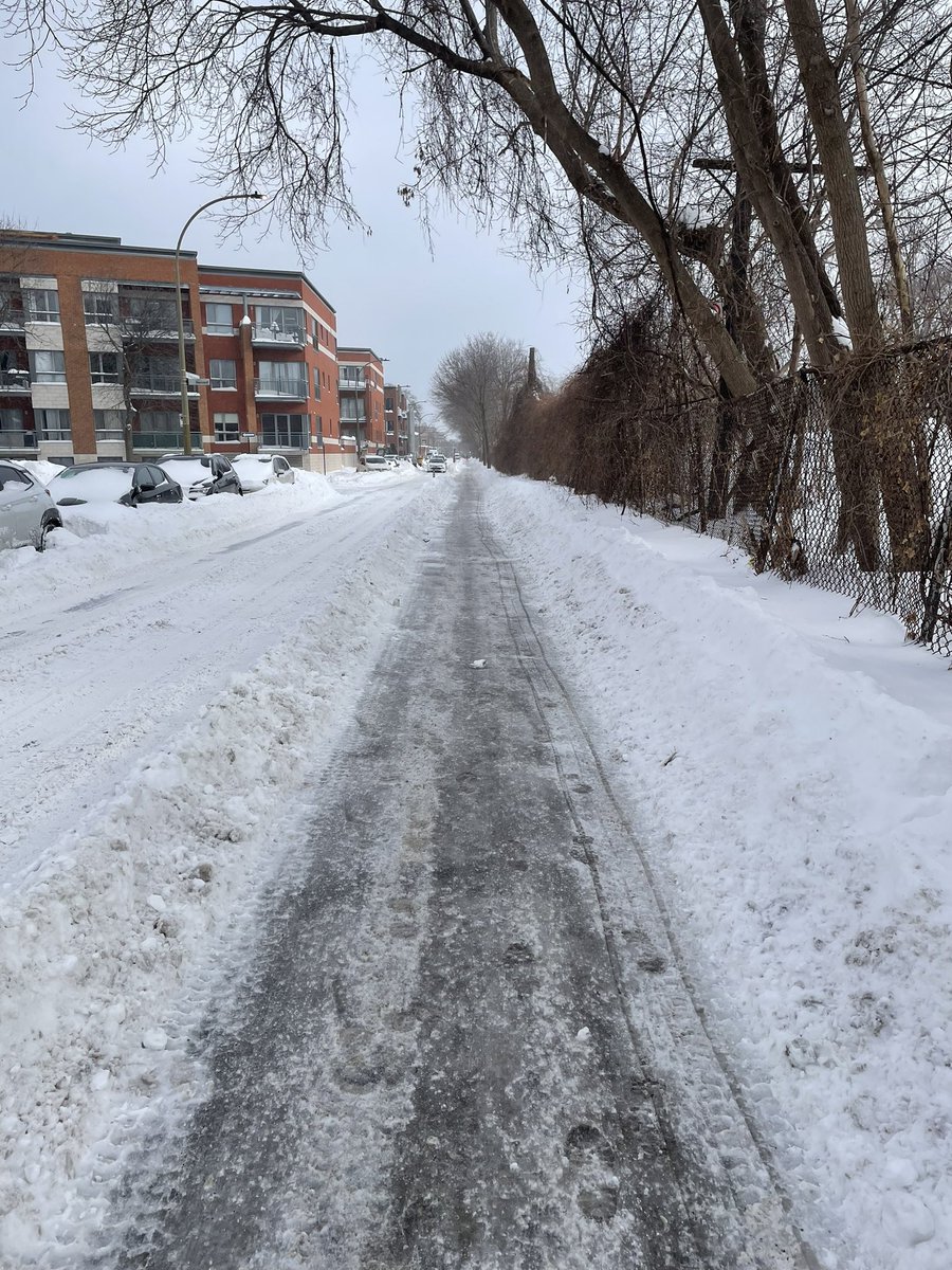 brendanshowbiz's tweet image. NDG this morning. Bike path pristine, sidewalks not touched. No comment.