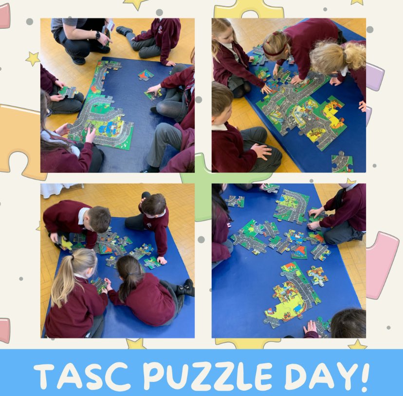 On Wednesday, our pupils put their problem-solving skills to the test during Puzzle Day with <a href="/happypuzzle/">Happy Puzzle</a>. From tricky challenges to strategic teamwork, they tackled each puzzle with determination and collaboration! Well done to TeamTASC- teamwork makes the dream work! 🧩