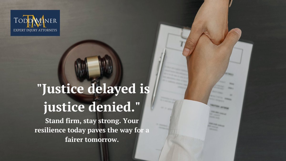 Don't Delay Seeking Legal Counsel:  Protect Your Rights🌅🛤️

Remember, the legal system can be complex and demanding.  Don't wait to seek legal guidance when you need it.
 
#ToddMinerLaw #floridalaw #floridalawyer