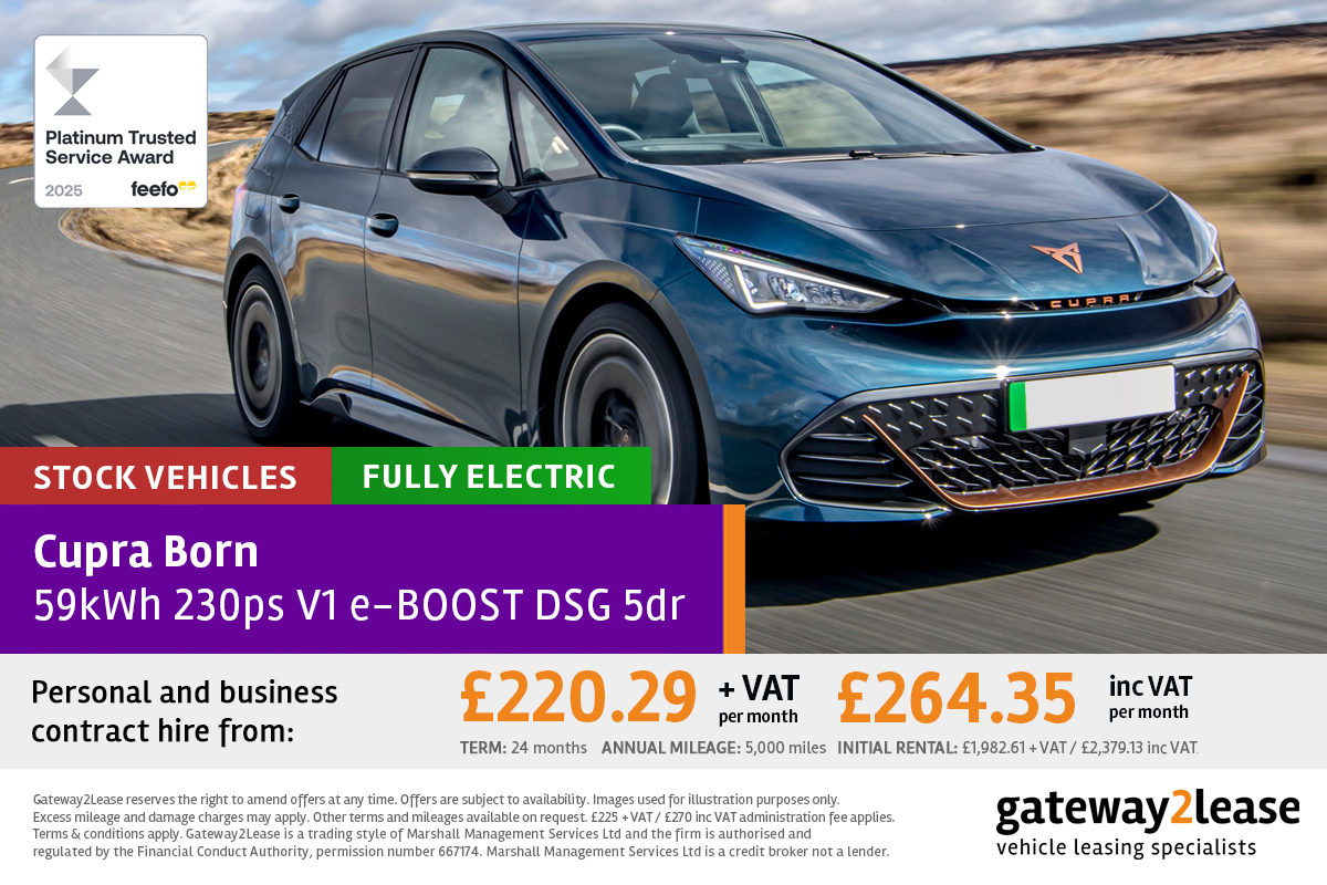 Gateway2Lease's tweet photo. ⚡ Drive electric with the #Cupra Born 59kWh 230ps V1 e-BOOST DSG 5dr. Lease prices start from just £220.29 + VAT / £264.35 inc VAT p/m.

✅ Cars in stock
✅ Metallic paint included

Don’t miss out 👉 https://t.co/4wSyzj2fxQ

#CUPRABorn #newcar #ev #carleasing #gateway2lease https://t.co/zcmhhxgmA0