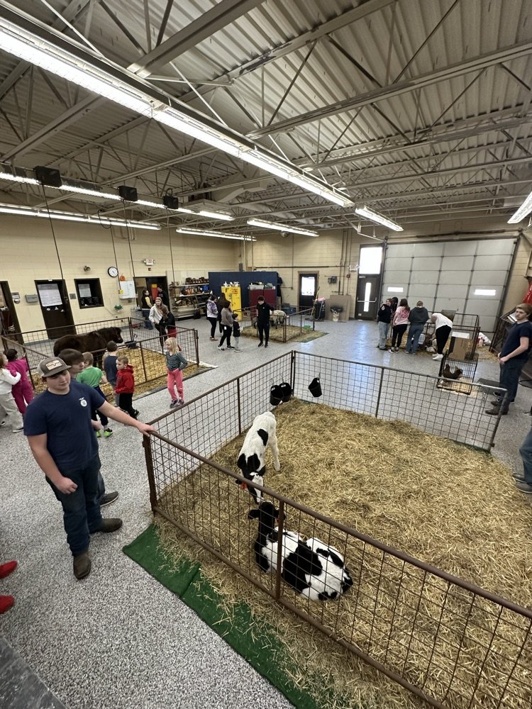 It's FFA Week! Our FFA students put together a Petting Zoo! We have chickens, pheasants, goats, sheep, cows, rabbits, and a horse. Awesome job by our FFA students!
