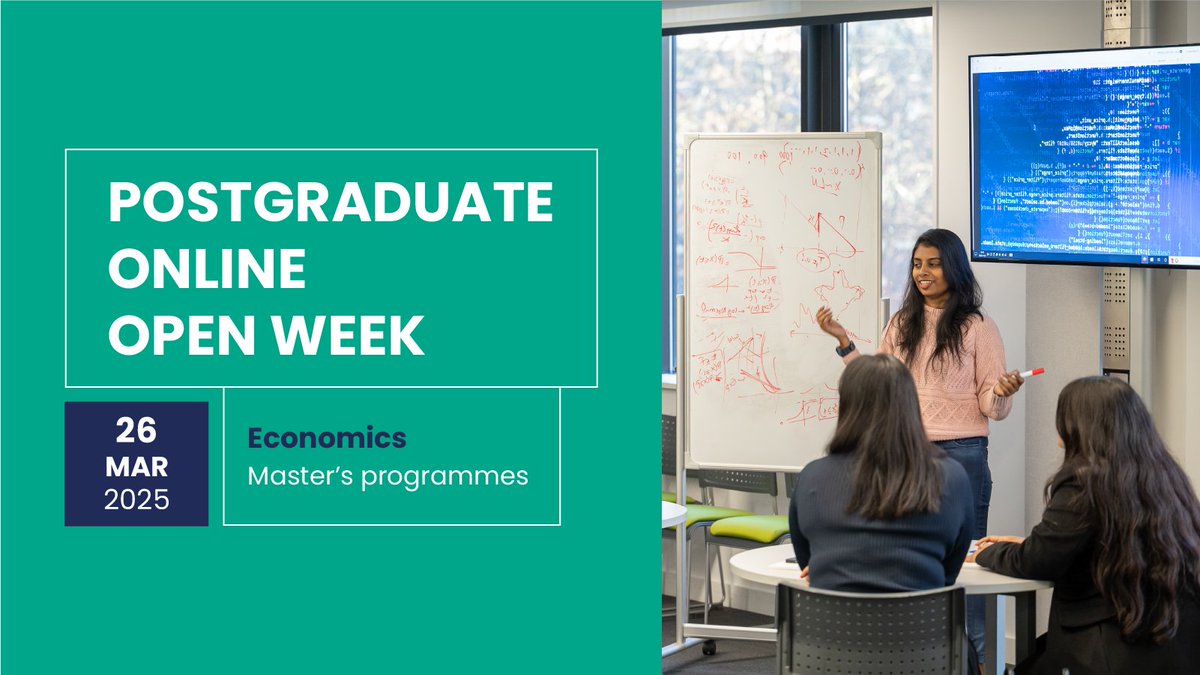 🪙 Interested in a futureproof career as an expert #economist?

Join our #Postgraduate #OpenWeek #webinar to find out more about the #EconomicsMasters programmes at the <a href="/LivUni/">University of Liverpool</a> Management School.
📅Wed 26 Mar
🕛12pm (UK time)

Sign up ⬇️
shorturl.at/ekTIT