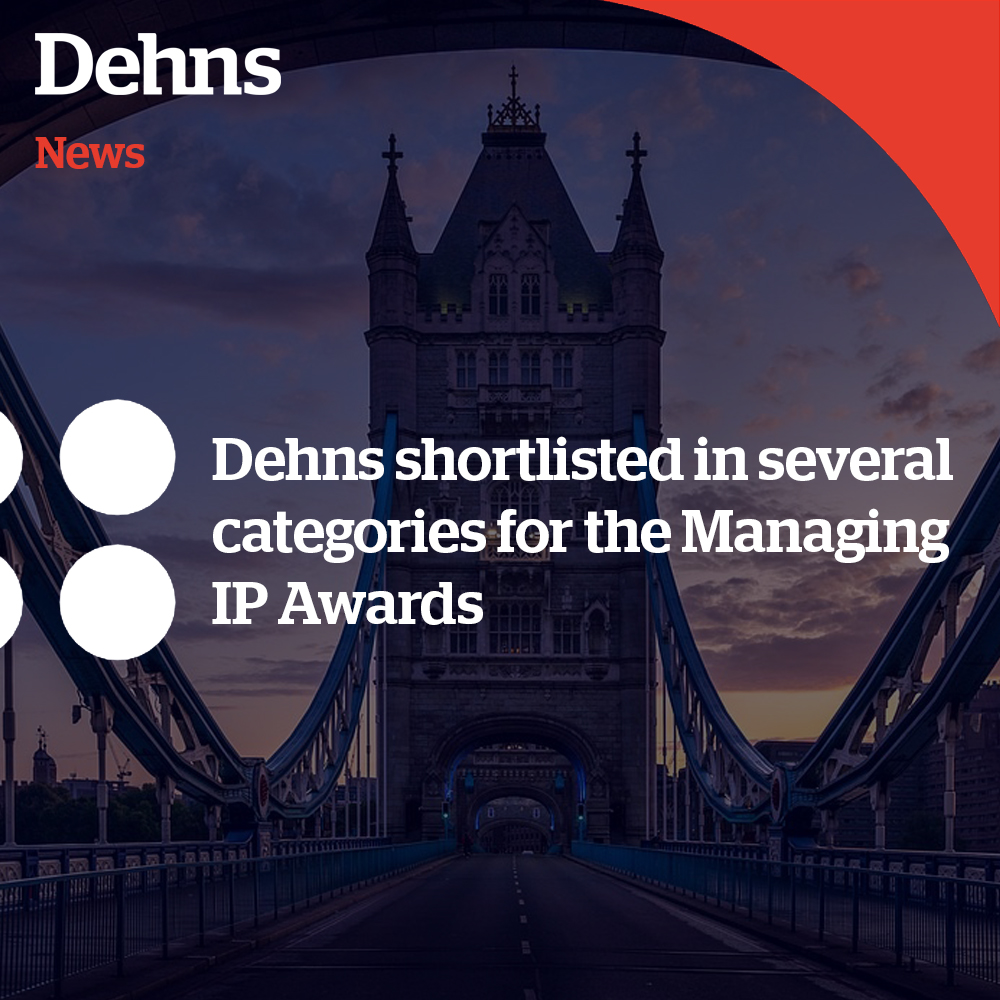 We're delighted to have been shortlisted in several categories for the <a href="/ManagingIP/">Managing IP</a> Awards ceremony. The Awards recognises remarkable intellectual property achievements and developments in the last year. To find out more, click here: bit.ly/3X4gRFs