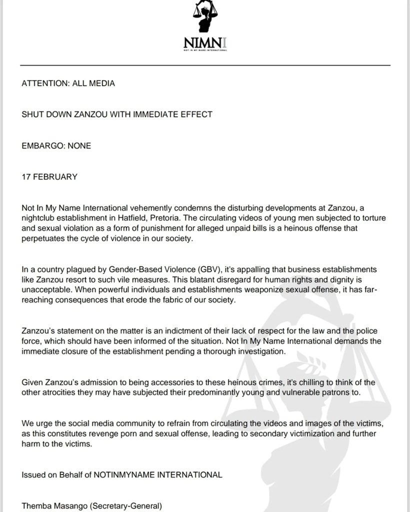 Dr Criselda Kananda (@positivegp) on Twitter photo Should there be a march to shut down this place I’m there. SA is a law guided country. Yessess! I’m just so mad…<a href="/NotInMyNameINT/">#NOTINMYNAME INTERNATIONAL</a> Should there be a march to shut down this place I’m there. SA is a law guided country. Yessess! I’m just so mad…<a href="/NotInMyNameINT/">#NOTINMYNAME INTERNATIONAL</a>