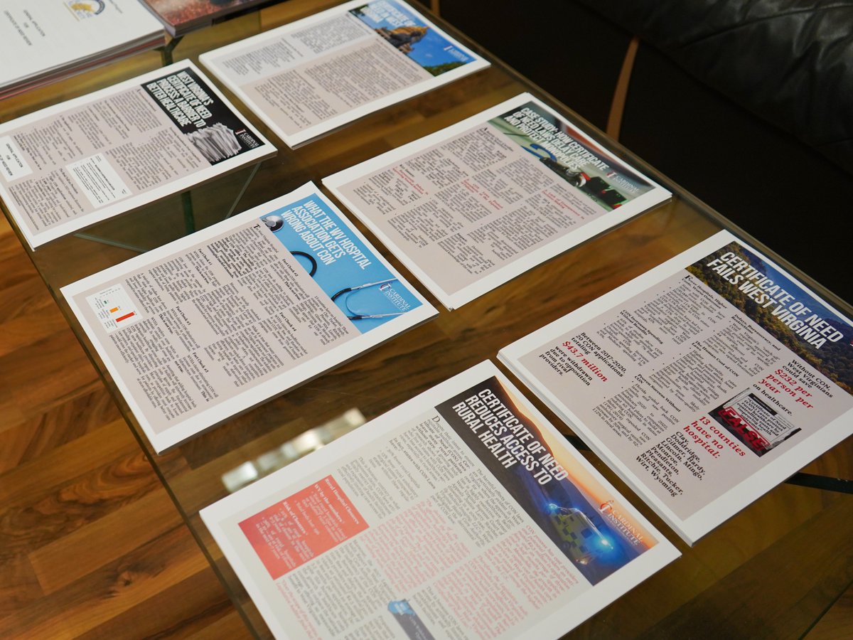 CardinalWV's tweet image. Stay informed with the latest research and resources on Certificate of Need (CON) 🏥. 

Delve into the burdensome application process, how CON limits healthcare access in rural areas, and much more → cardinalinstitute.com/con/
#endCON