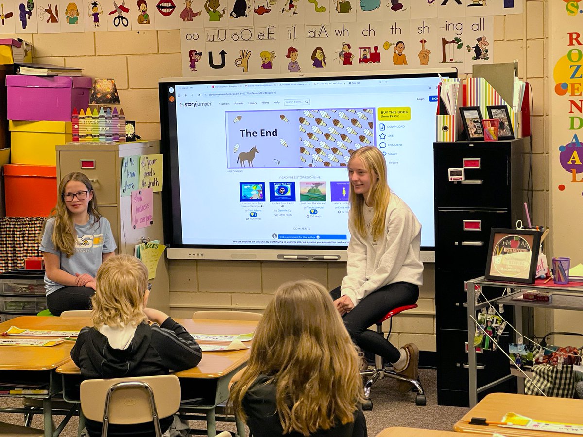 <a href="/LSHawks/">Lynnville-Sully CSD</a> 8th graders used the 7 Habits to create authentic stories for 1st and 3rd grade classrooms using <a href="/storyjumper/">StoryJumper</a> .   They then had the opportunity to read the final stories to the intended grades.  Great job 8th graders!