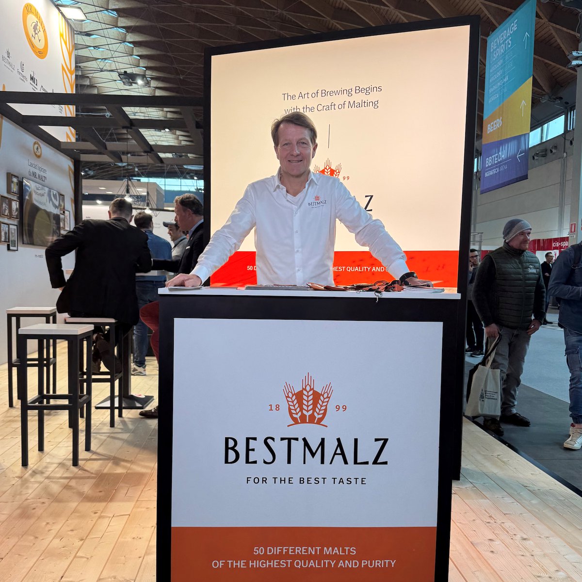 We’re live at the #BBTechExpo in stunning Rimini, Italy! 🍻 Together with our Italian partner, Mr. Malt, BESTMALZ is here to present our high-quality malts! #bestmalz #ForTheBestTaste #maltitup #mrmalt