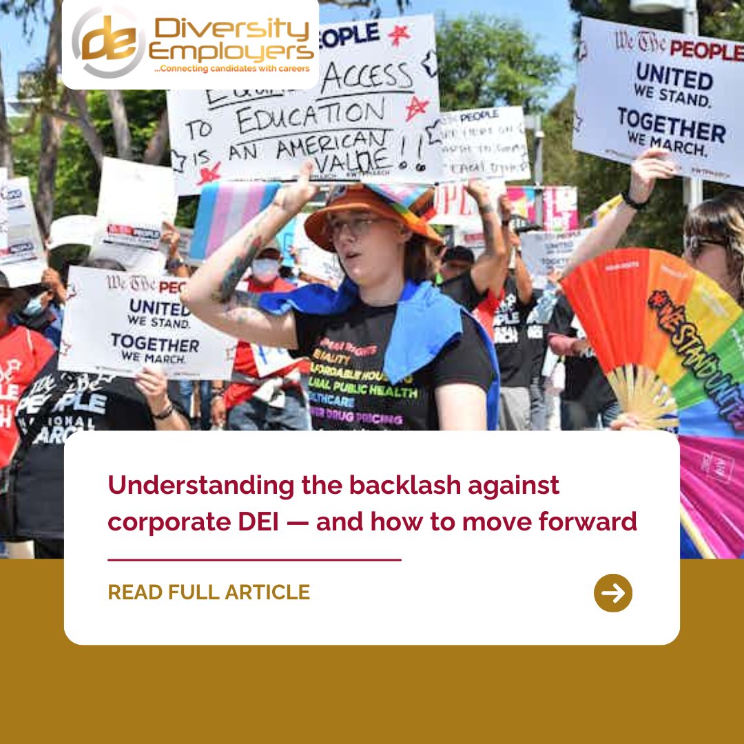 DiversityEmp's tweet photo. The fight for diversity, equity, and inclusion isn’t over—it’s evolving. Here’s how we move forward despite the pushback. 🔄 #FutureOfWork #DEI #ProgressOverPolitics https://t.co/HpKfhqEfUo