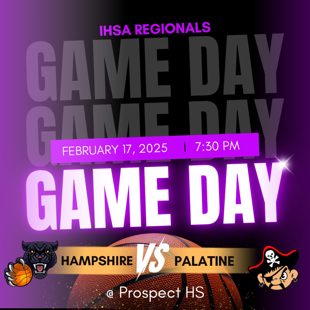 🚨 GAME DAY! 🚨
🆚 The Pirates of Palatine 
📍 Prospect High School
🕢 7:30 Tip 

#Family🤍🏀💜
#SometimeYouSometimesMeAlwaysUs