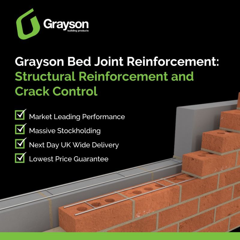 GraysonGBLtd's tweet image. Structural Reinforcement and Crack Control

To learn more about the Grayson Bed Joint Reinforcement, call our knowledgeable and experienced experts today at 03448 504050.

grayson-gb.com 

#structuralreinforcement #crackcontrol #bedjointreinforcement