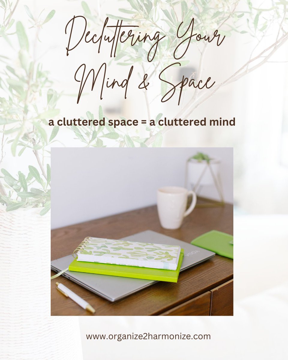 divaorganizer's tweet photo. "A cluttered space = a cluttered mind." 

Do you agree? Let's try to clear both today. 

To help try journaling before and after you organize a small space. Let me know in the comments how it's going for you. 

#declutter #clutter #professionalorganizer #organizing https://t.co/I0LxR2jPFH