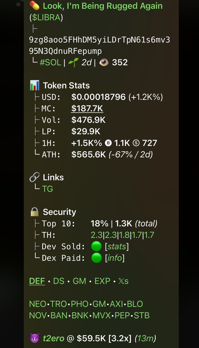 t2ero_'s tweet photo. You already know the tg been in early. Just #MBVT things. $LIBRA https://t.co/Pzn4rvFYdI