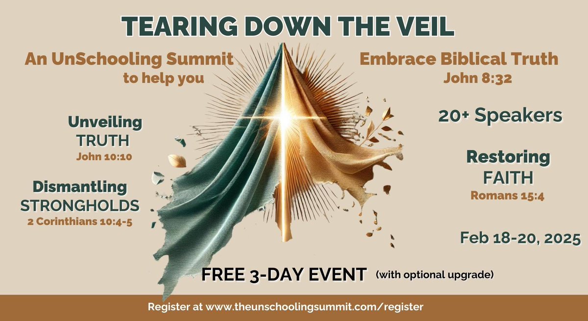 Do you struggle with fear? Have strongholds on your life?
Tearing Down the Veil starts Tuesday and it's free. 
buff.ly/3QnpGq1