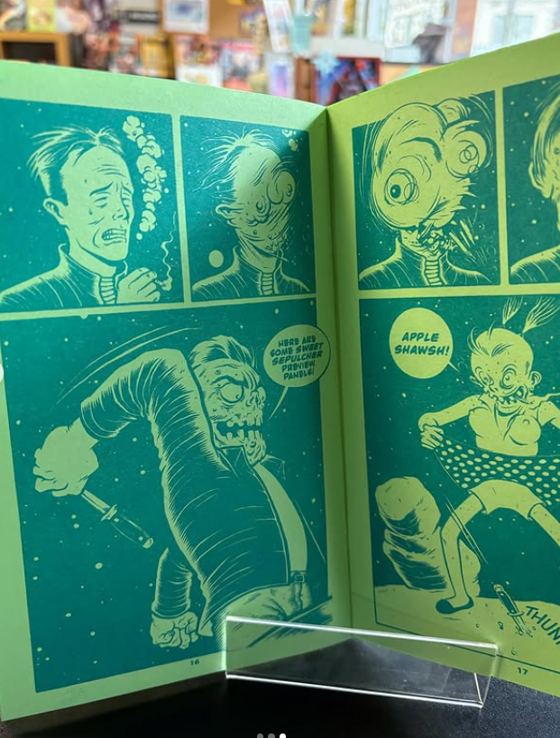 Hey hey. So excited to open up Matthew Allison’s new mini, Hopped Up!, for online orders. This is a Riso mini comic, limited edition of 300 copies, printed by Howling Pages right here at the shop. I

howlingpages.com/products/c-mat…