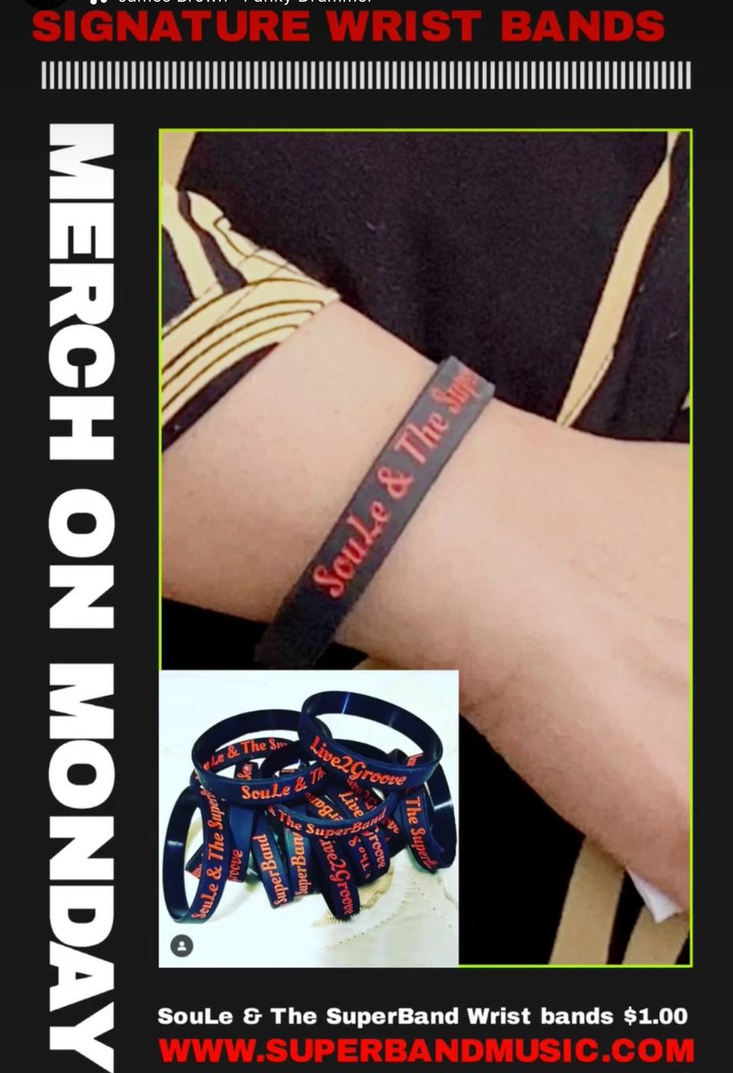 SuperBandMusic's tweet photo. SouLe &amp; The SuperBand signature logo wristbands! Elevate your style and show class and your passion for music with these must have accessories. 

Check them out at https://t.co/q5lBGoxUs1 and amp up your look today https://t.co/KonYcxNfhc